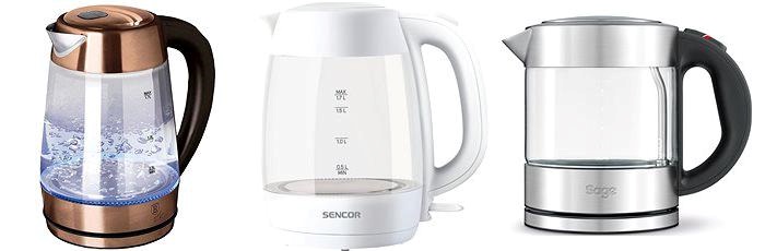 fehér üveg vízforraló